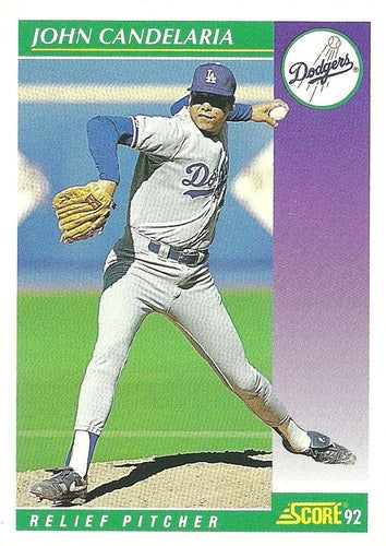 #350 John Candelaria - Los Angeles Dodgers - 1992 Score Baseball