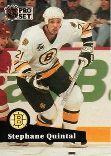 #350 Stephane Quintal - 1991-92 Pro Set Hockey