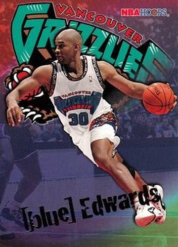 #350 Blue Edwards - Vancouver Grizzlies - 1995-96 Hoops Basketball