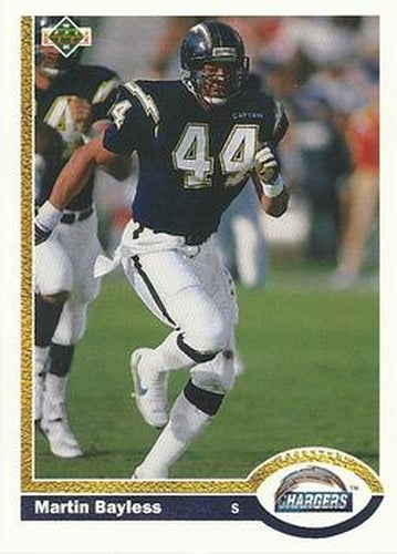 #350 Martin Bayless - San Diego Chargers - 1991 Upper Deck Football