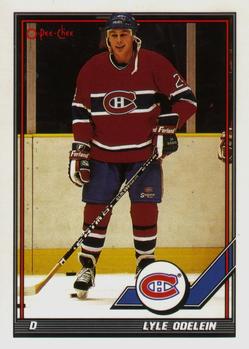 #350 Lyle Odelein - Montreal Canadiens - 1991-92 O-Pee-Chee Hockey