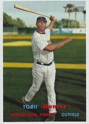 #350a Torii Hunter - Minnesota Twins - 2006 Topps Heritage Baseball