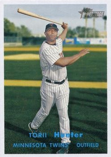 #350b Torii Hunter - Minnesota Twins - 2006 Topps Heritage Baseball