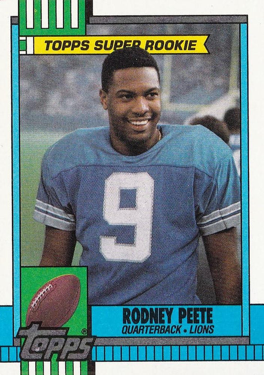 #351 Rodney Peete - Detroit Lions - 1990 Topps Football