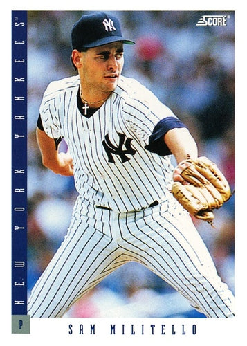 #351 Sam Militello - New York Yankees - 1993 Score Baseball
