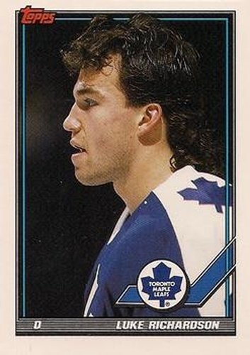 #351 Luke Richardson - Toronto Maple Leafs - 1991-92 Topps Hockey