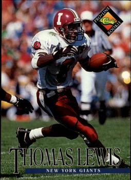 #351 Thomas Lewis - New York Giants - 1994 Pro Line Live Football