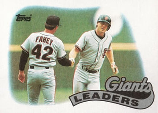 #351 Giants Leaders - San Francisco Giants - 1989 Topps Baseball