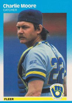 #351 Charlie Moore - Milwaukee Brewers - 1987 Fleer Baseball