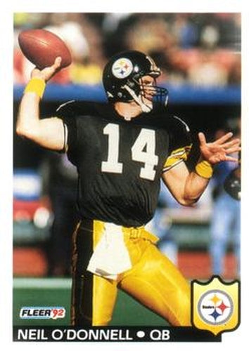 #351 Neil O'Donnell - Pittsburgh Steelers - 1992 Fleer Football
