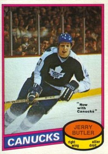 #351 Jerry Butler - Vancouver Canucks - 1980-81 O-Pee-Chee Hockey