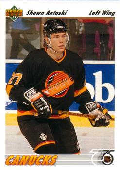 #351 Shawn Antoski - Vancouver Canucks - 1991-92 Upper Deck Hockey
