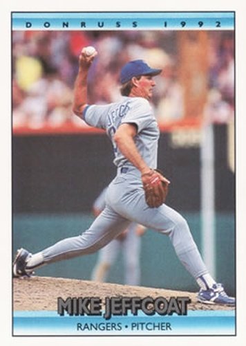 #351 Mike Jeffcoat - Texas Rangers - 1992 Donruss Baseball