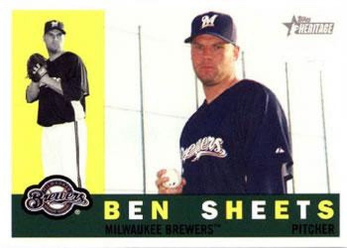 #351 Ben Sheets - Milwaukee Brewers - 2009 Topps Heritage Baseball
