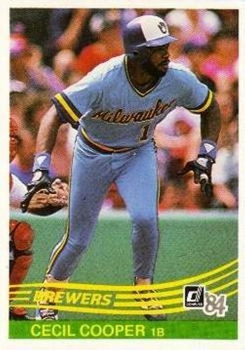 #351 Cecil Cooper - Milwaukee Brewers - 1984 Donruss Baseball