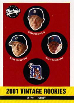#351 Mark Johnson / Brandon Inge / Adam Bernero - Detroit Tigers - 2001 Upper Deck Vintage Baseball