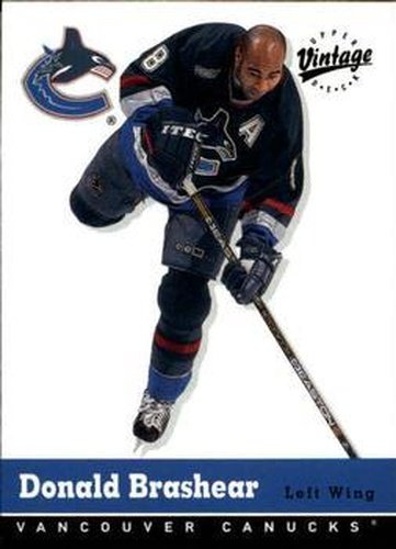 #351 Donald Brashear - Vancouver Canucks - 2000-01 Upper Deck Vintage Hockey