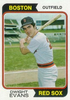 #351 Dwight Evans - Boston Red Sox - 1974 Topps Baseball