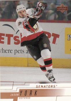 #351 Jason York - Ottawa Senators - 2000-01 Upper Deck Hockey