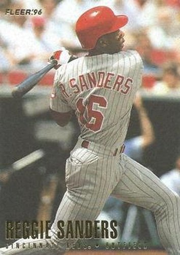 #351 Reggie Sanders - Cincinnati Reds - 1996 Fleer Baseball