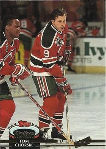 #351 Tom Chorske - New Jersey Devils - 1992-93 Stadium Club Hockey