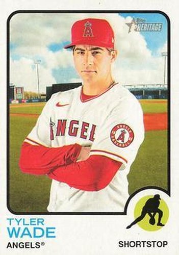 #351 Tyler Wade - Los Angeles Angels - 2022 Topps Heritage Baseball