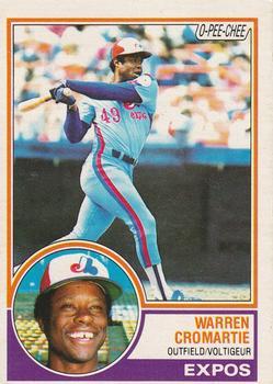 #351 Warren Cromartie - Montreal Expos - 1983 O-Pee-Chee Baseball