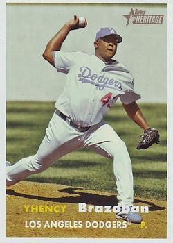 #351 Yhency Brazoban - Los Angeles Dodgers - 2006 Topps Heritage Baseball
