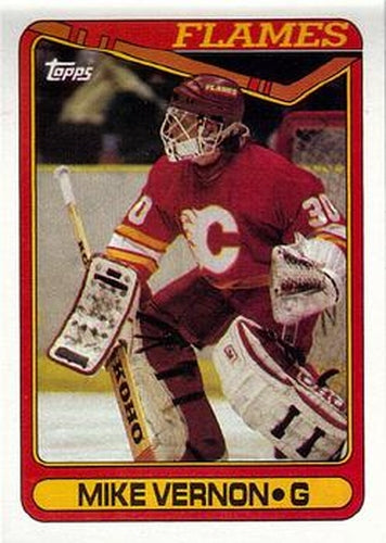 #351 Mike Vernon - Calgary Flames - 1990-91 Topps Hockey