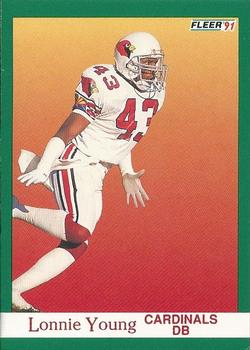 #351 Lonnie Young - Phoenix Cardinals - 1991 Fleer Football