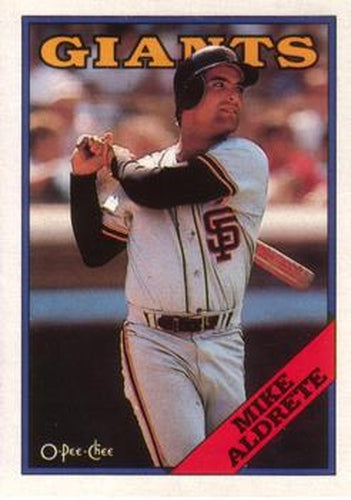 #351 Mike Aldrete - San Francisco Giants - 1988 O-Pee-Chee Baseball