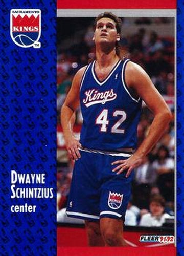 #351 Dwayne Schintzius - Sacramento Kings - 1991-92 Fleer Basketball