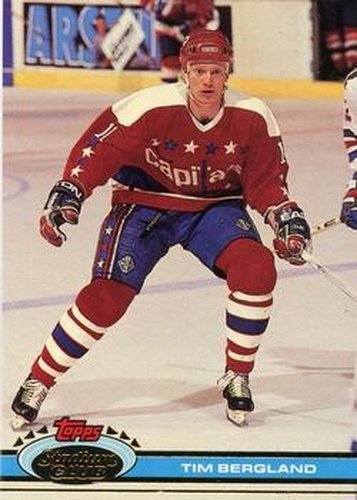 #351 Tim Bergland - Washington Capitals - 1991-92 Stadium Club Hockey
