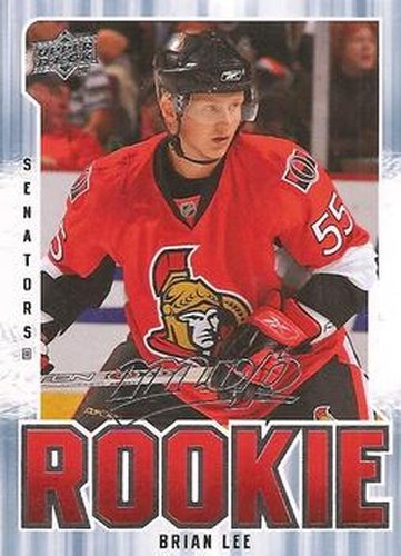 #352 Brian Lee - Ottawa Senators - 2008-09 Upper Deck MVP Hockey