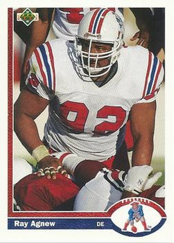 #352 Ray Agnew - New England Patriots - 1991 Upper Deck Football