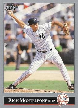 #352 Rich Monteleone - New York Yankees - 1992 Leaf Baseball