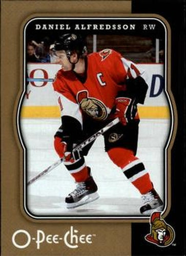 #352 Daniel Alfredsson - Ottawa Senators - 2007-08 O-Pee-Chee Hockey