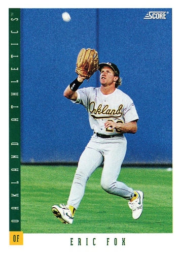 #352 Eric Fox - Oakland Athletics - 1993 Score Baseball