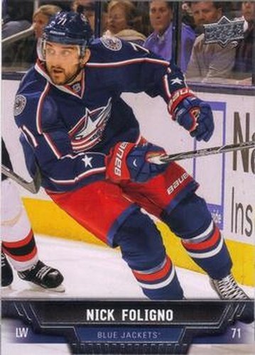 #352 Nick Foligno - Columbus Blue Jackets - 2013-14 Upper Deck Hockey