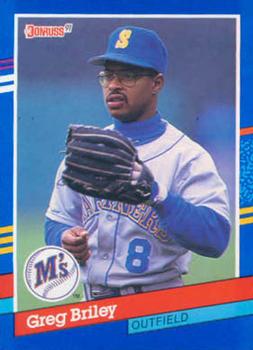 #352 Greg Briley - Seattle Mariners - 1991 Donruss Baseball