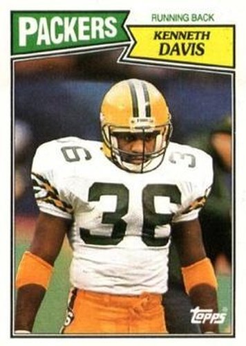 #352 Kenneth Davis - Green Bay Packers - 1987 Topps Football