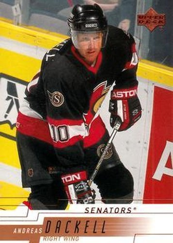 #352 Andreas Dackell - Ottawa Senators - 2000-01 Upper Deck Hockey