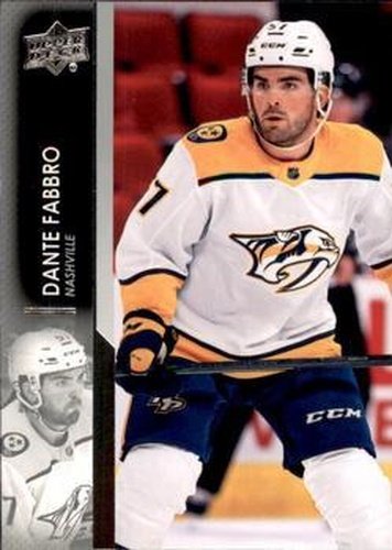 #352 Dante Fabbro - Nashville Predators - 2021-22 Upper Deck Hockey