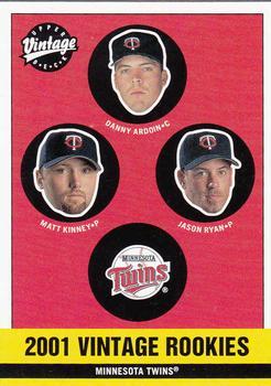 #352 Danny Ardoin / Matt Kinney / Jason Ryan - Minnesota Twins - 2001 Upper Deck Vintage Baseball