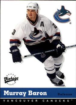 #352 Murray Baron - Vancouver Canucks - 2000-01 Upper Deck Vintage Hockey
