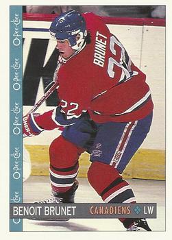 #352 Benoit Brunet - Montreal Canadiens - 1992-93 O-Pee-Chee Hockey