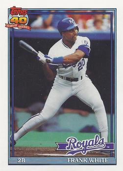 #352 Frank White - Kansas City Royals - 1991 O-Pee-Chee Baseball