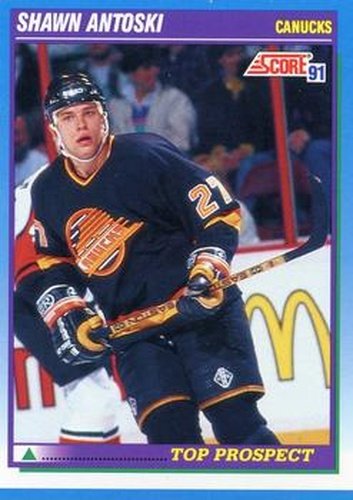 #353 Shawn Antoski - Vancouver Canucks - 1991-92 Score Canadian Hockey