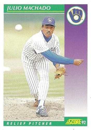 #353 Julio Machado - Milwaukee Brewers - 1992 Score Baseball