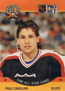 #353 Paul Cavallini - St. Louis Blues - 1990-91 Pro Set Hockey